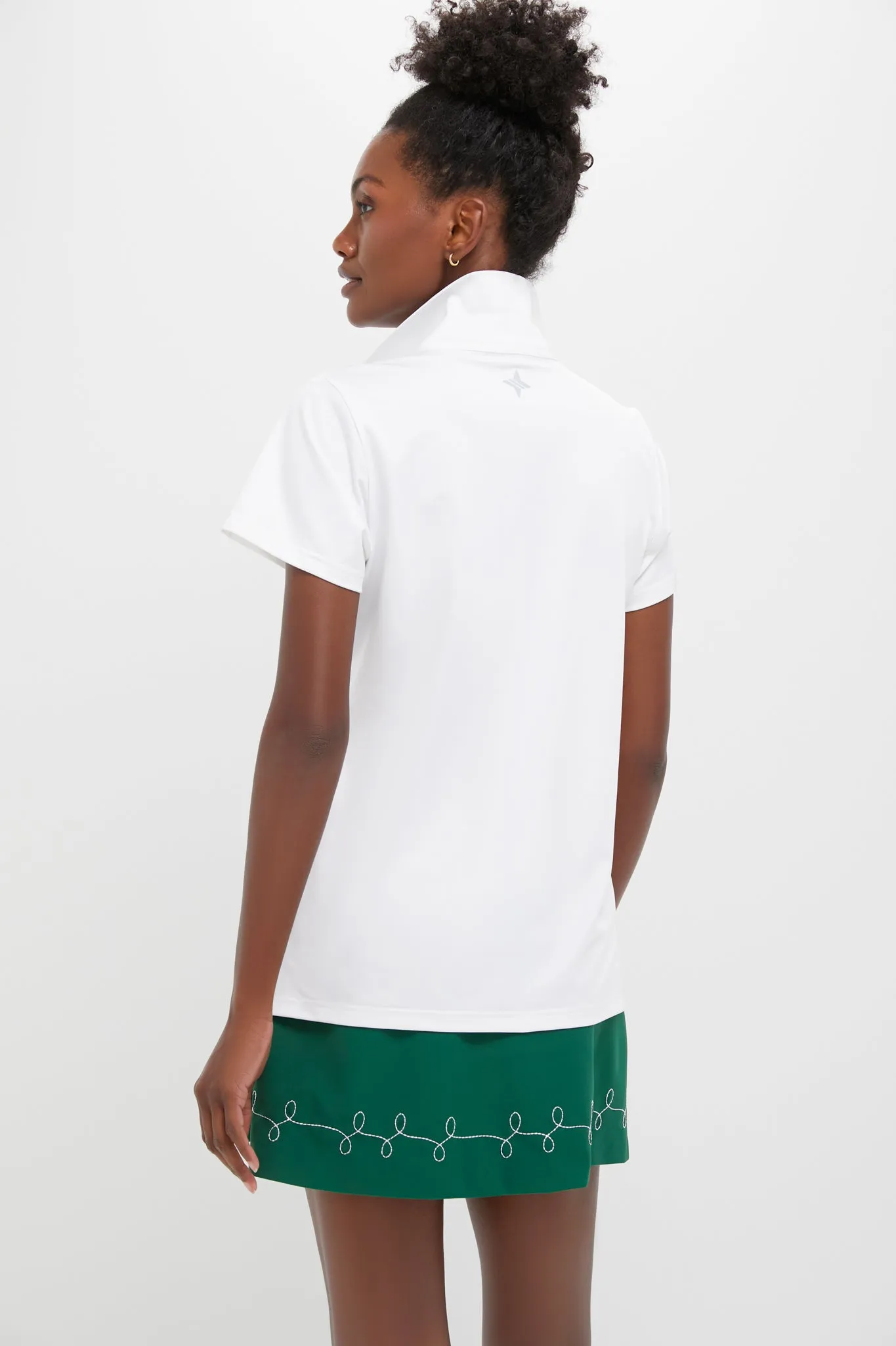 White Short Sleeve Performance Jersey Caroline Polo sold by Tuckernuck product image thumbnail 4