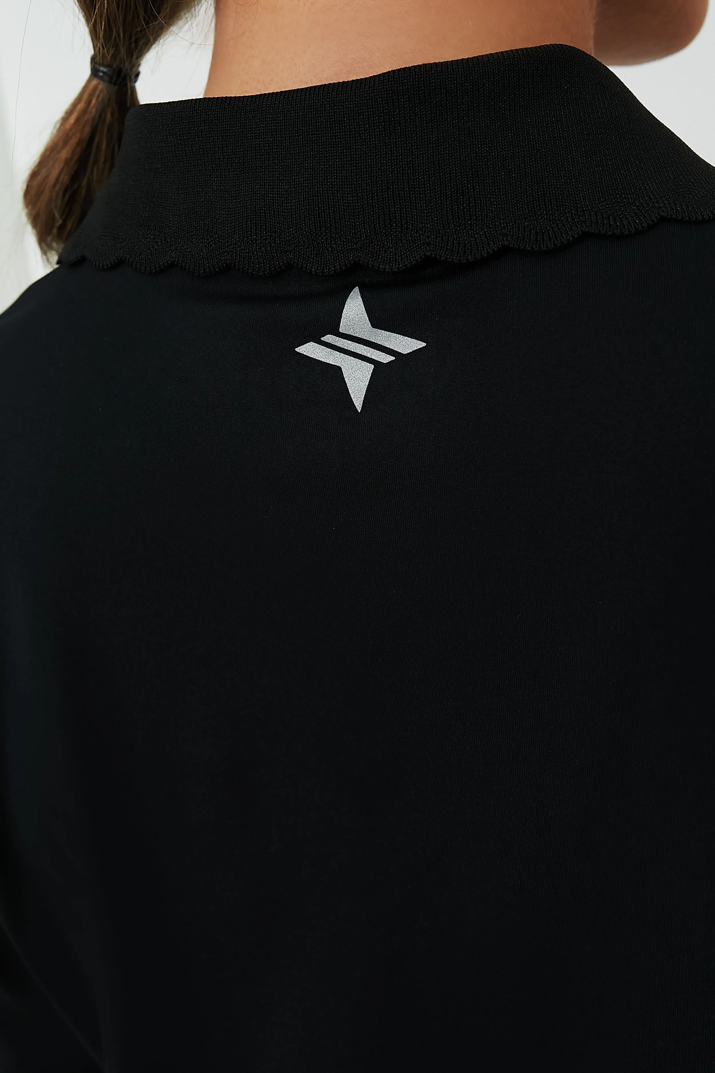 Black Long Sleeve Performance Jersey Caroline Polo sold by Tuckernuck product image thumbnail 3