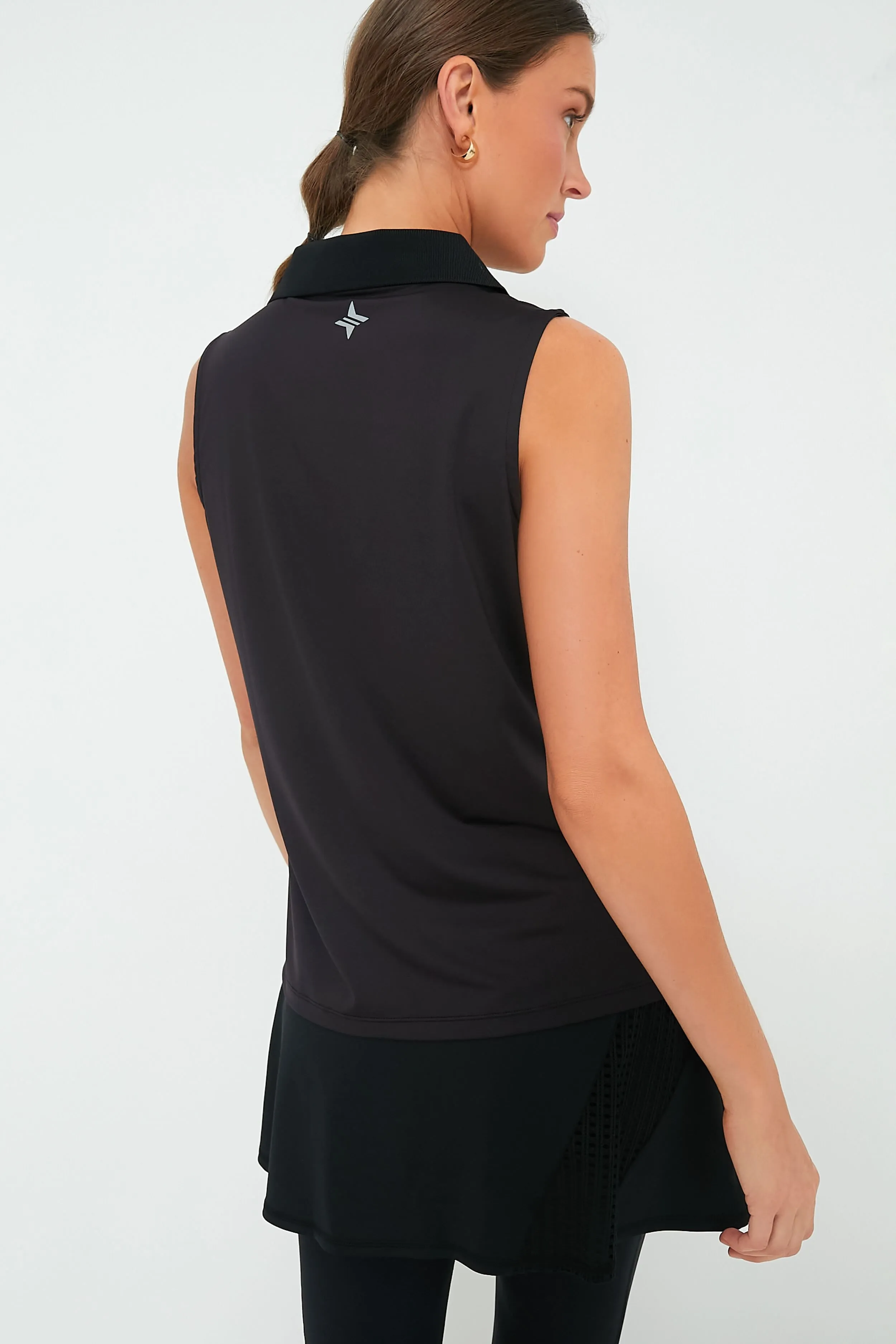 Black Sleeveless Performance Jersey Caroline Polo sold by Tuckernuck product image thumbnail 4