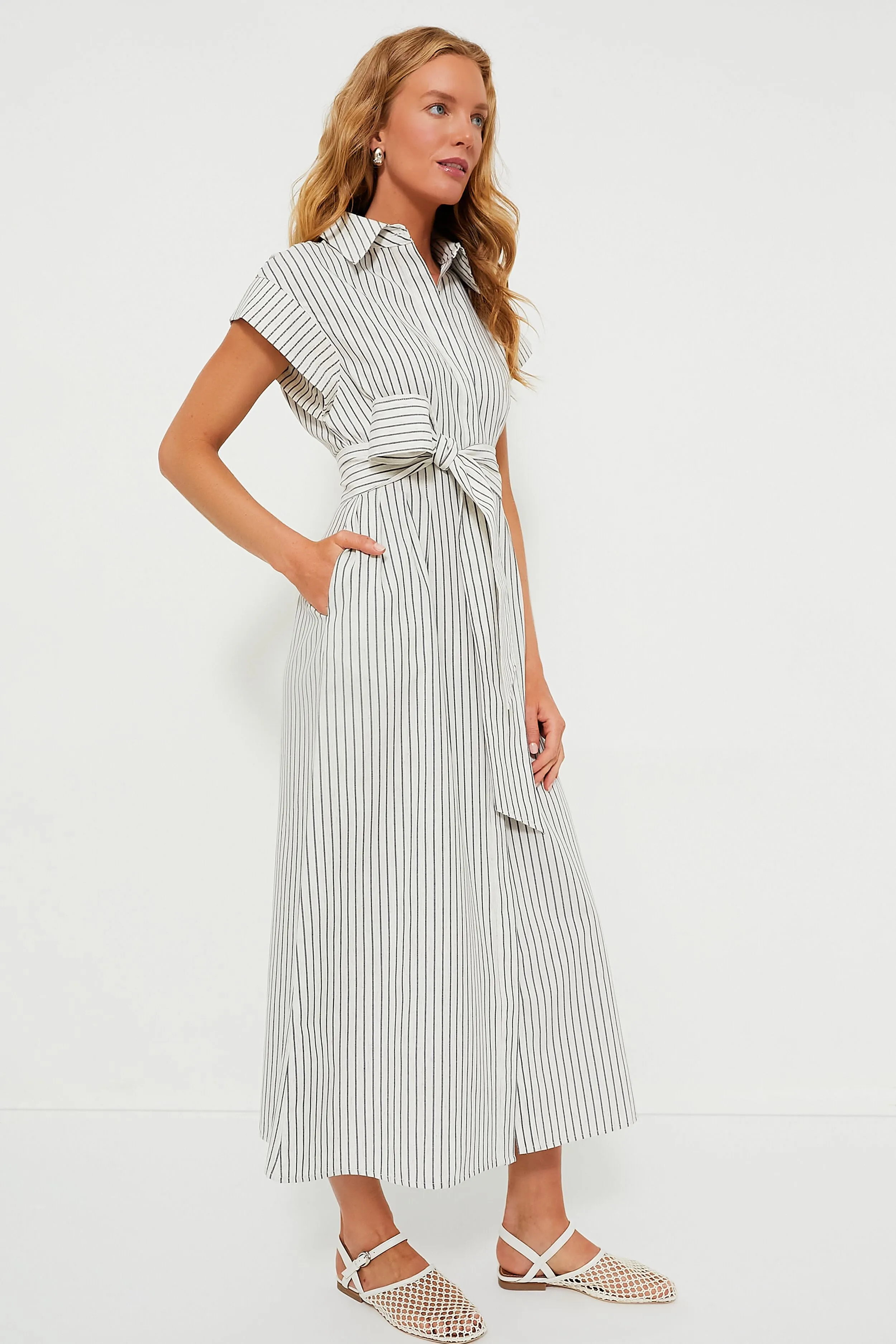 Linen Stripe Callie Dress sold by Tuckernuck product image thumbnail 3