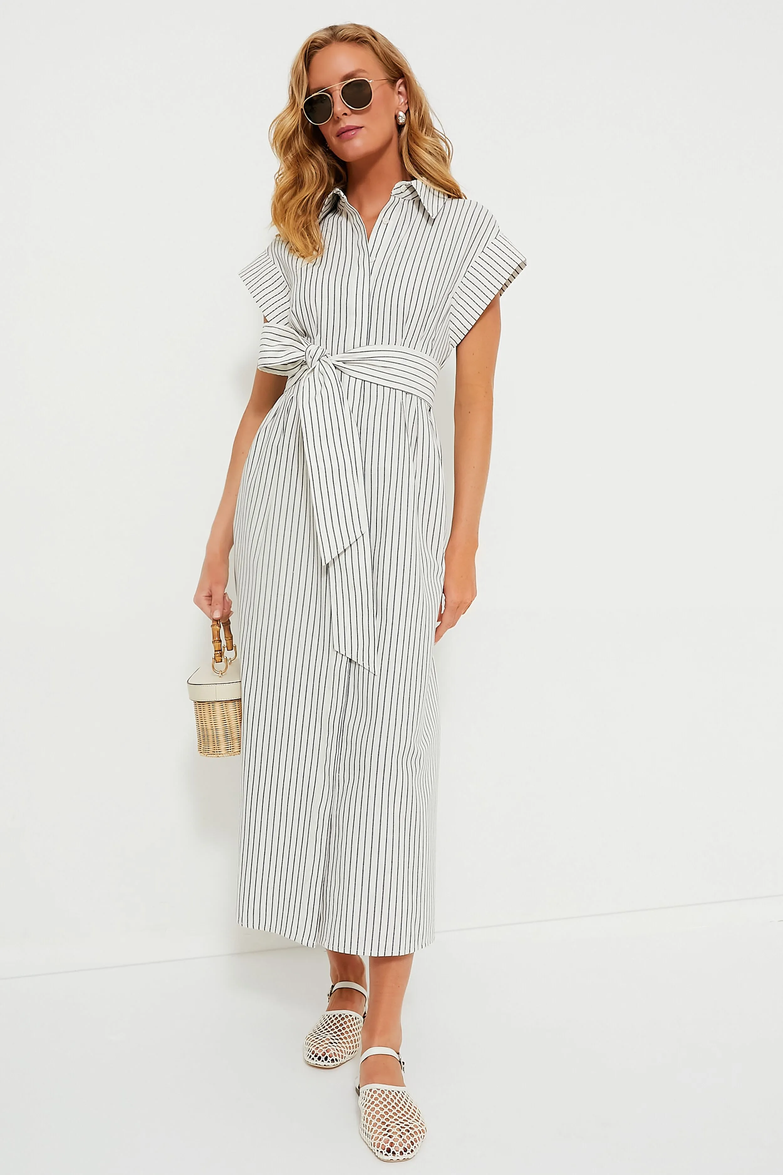 Linen Stripe Callie Dress sold by Tuckernuck product image thumbnail 2