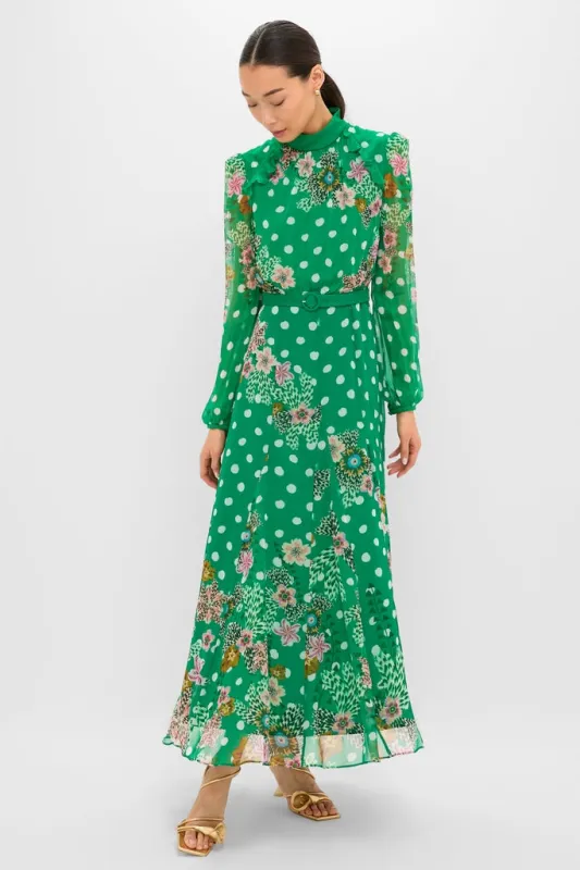 Celosia Polka Jacqui-B Maxi Dress sold by Tuckernuck