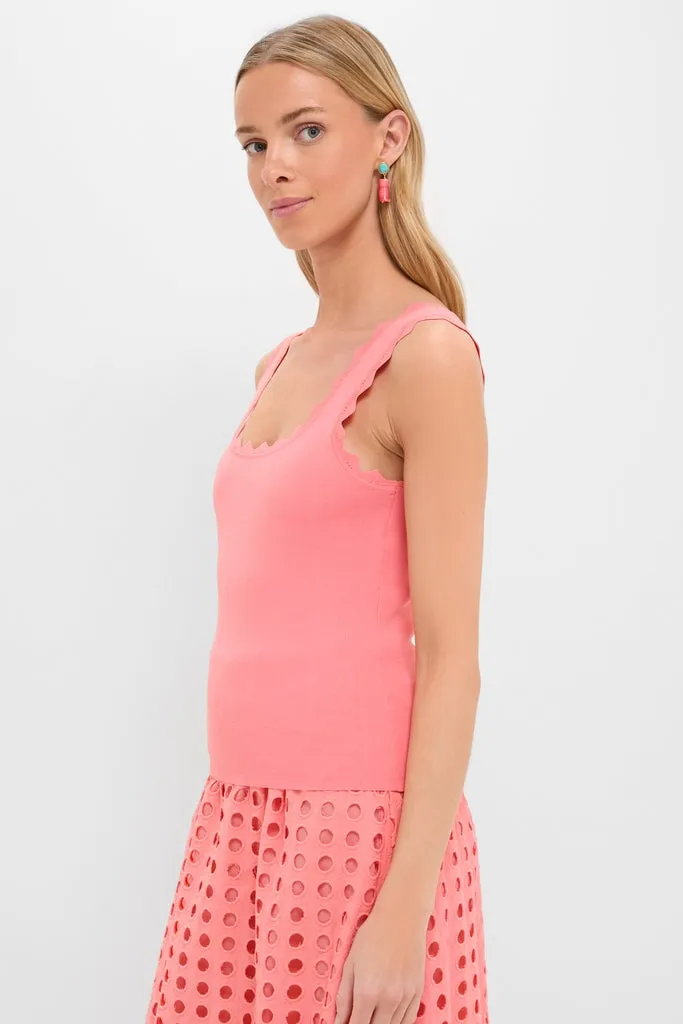 Coral Ric Rac Compression Tank sold by Tuckernuck product image thumbnail 3