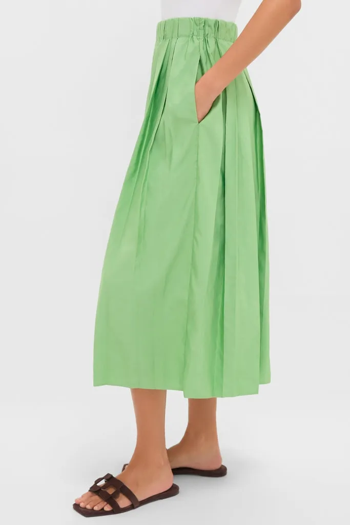 Pistachio Pleated Dixon Midi Skirt sold by Tuckernuck product image thumbnail 3