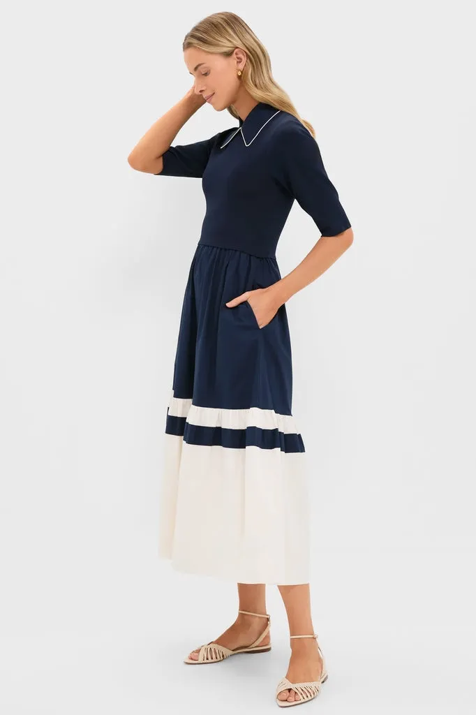 Navy Short Sleeve Marina Dress sold by Tuckernuck product image thumbnail 3