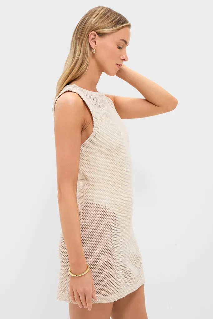 Natural Mistral Net Mini Dress sold by Tuckernuck product image thumbnail 3
