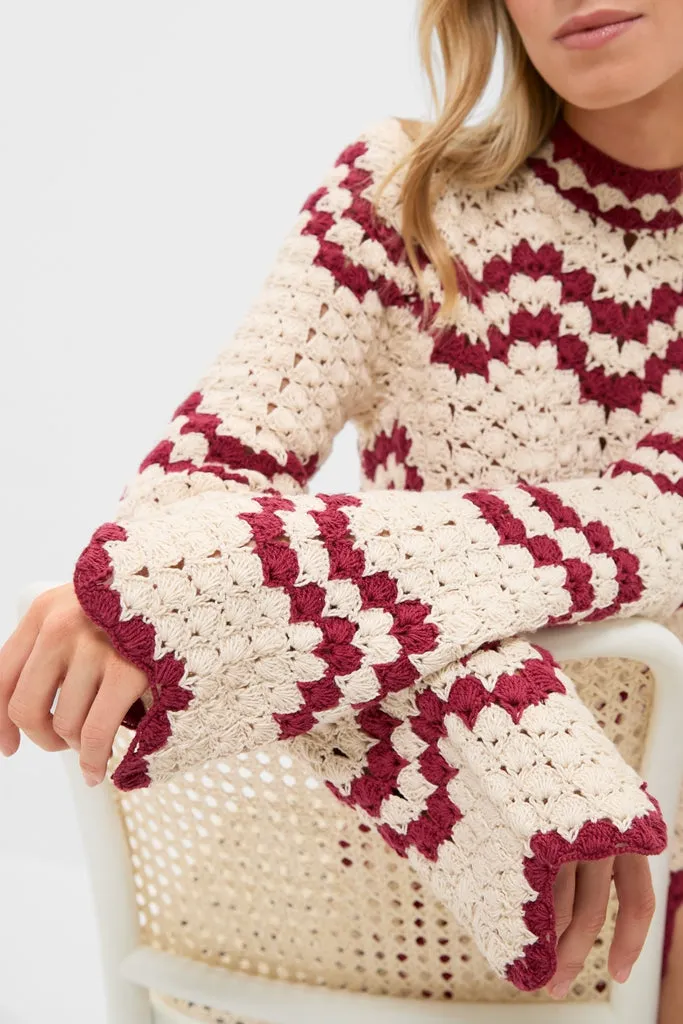 Off-White Romy Ruby Stripe Dress sold by Tuckernuck product image thumbnail 5