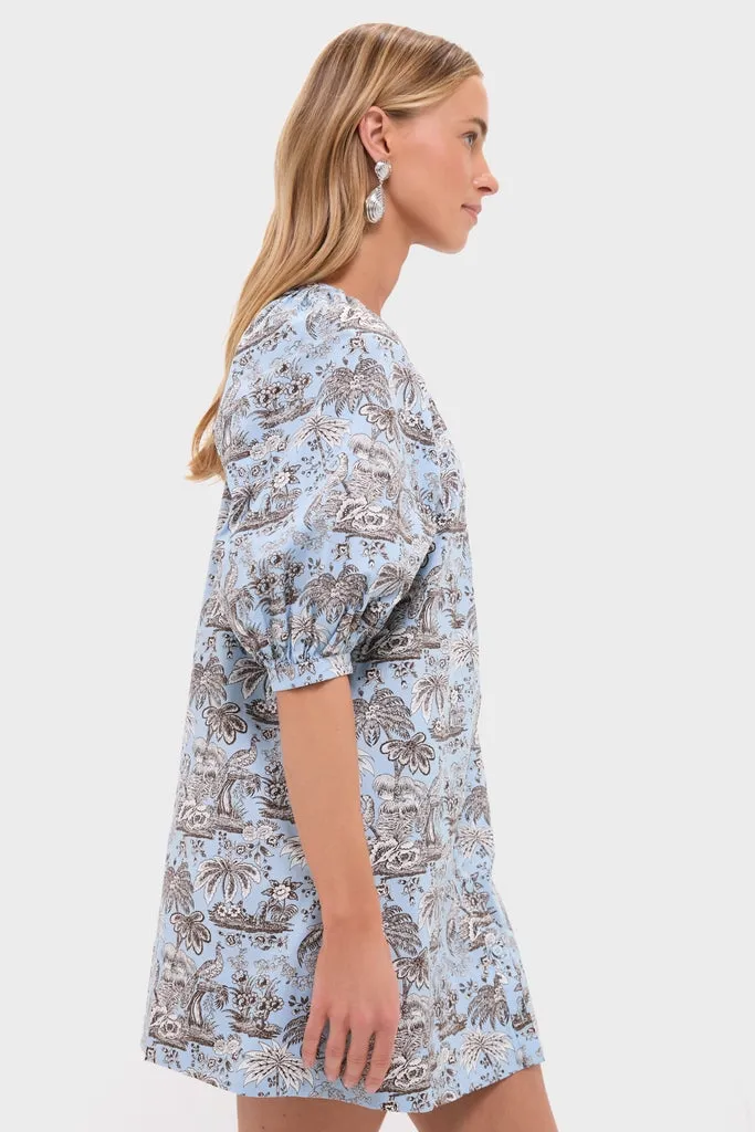 Sky Toile Vincent Mini Dress sold by Tuckernuck product image thumbnail 3