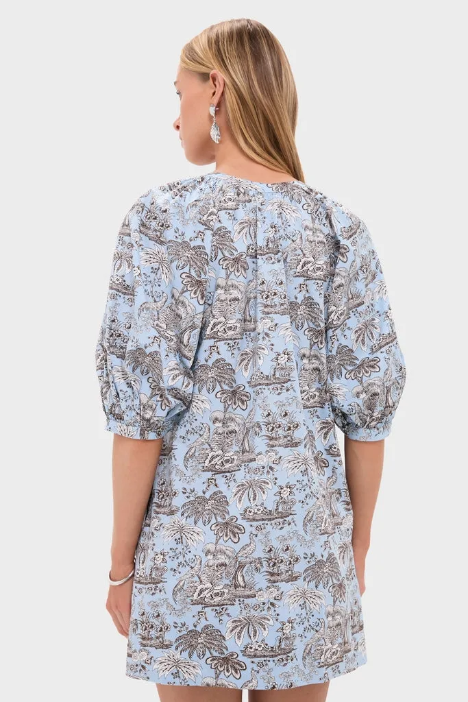 Sky Toile Vincent Mini Dress sold by Tuckernuck product image thumbnail 4