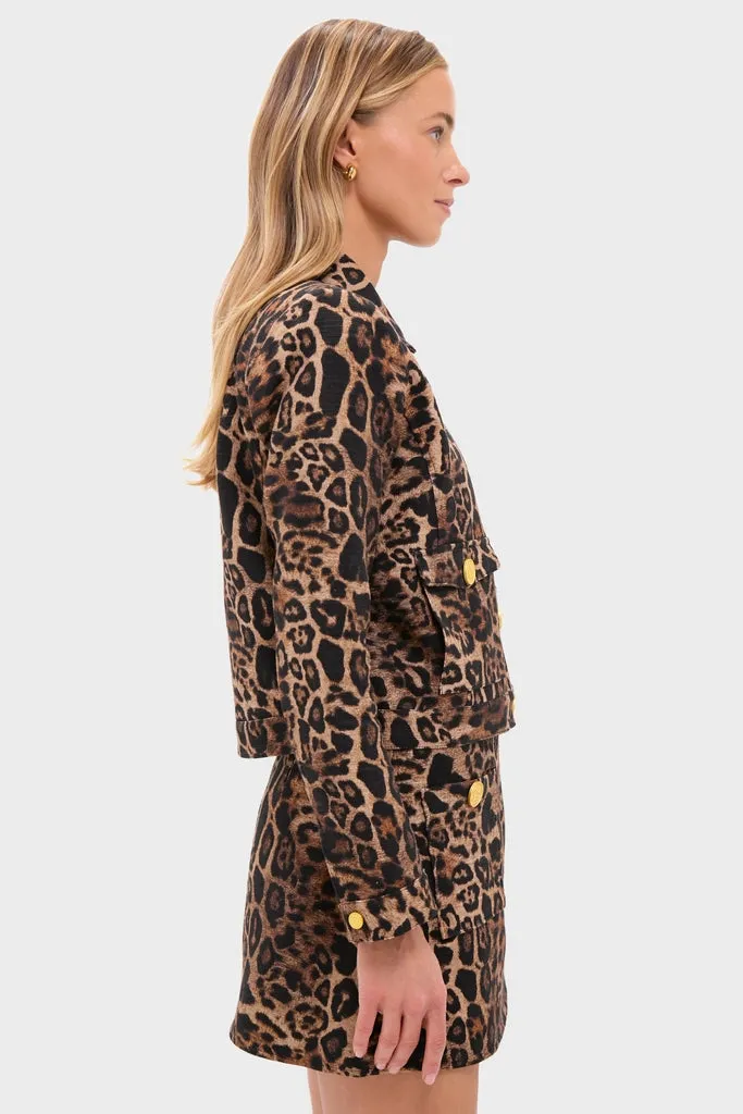 Brown Multi Patch Leopard Nyx Crop Jacket sold by Tuckernuck product image thumbnail 3