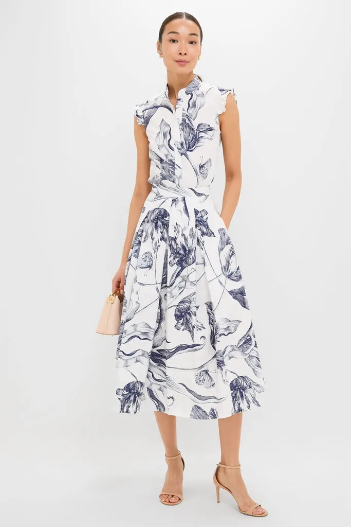 Botanical Engraving Ivory Pleated Midi Skirt sold by Tuckernuck product image thumbnail 2