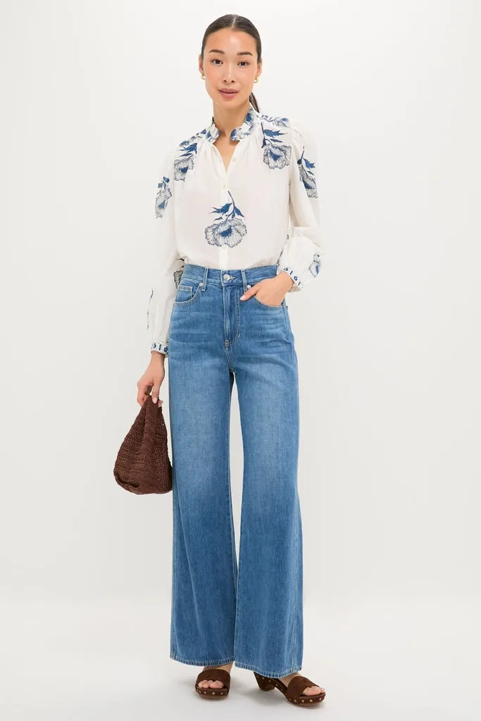 Off-White Annabel Indigo Poppy Shirt sold by Tuckernuck product image thumbnail 2