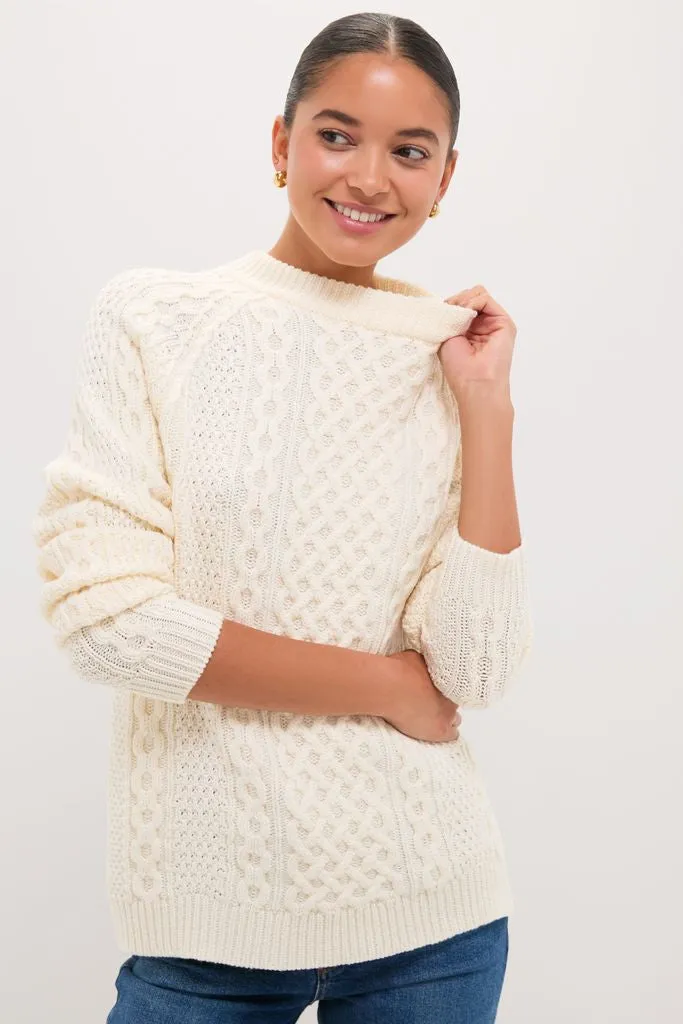 Ivory Fisherman Sweater sold by Tuckernuck