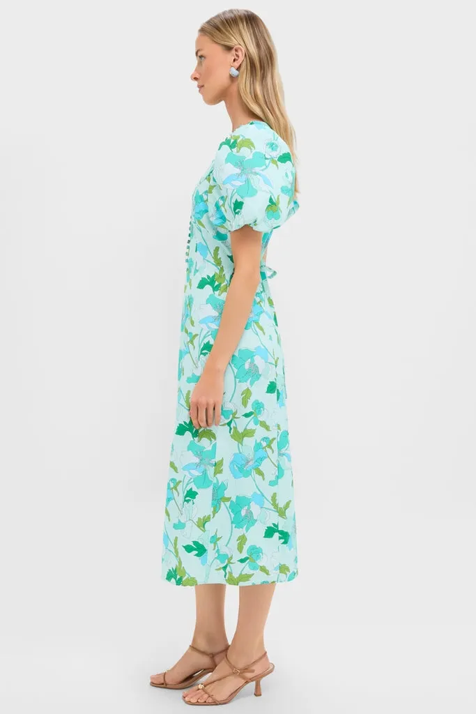 Shades of Blue Floral Marcy Midi Dress sold by Tuckernuck product image thumbnail 4