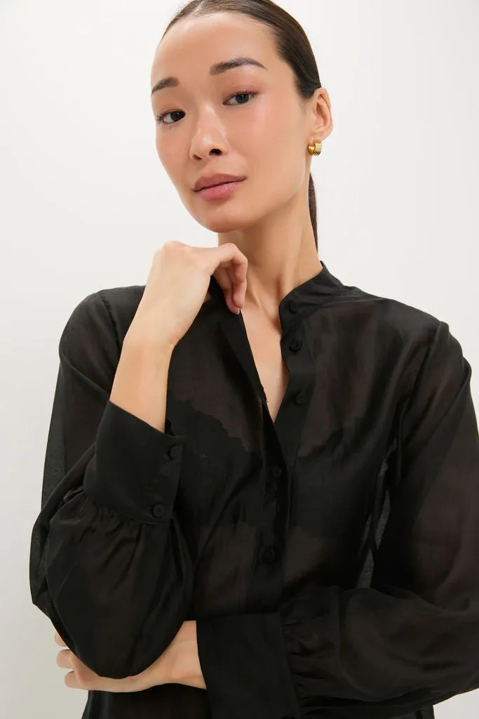 Black Sheer Chiffon Jacqueline Top sold by Tuckernuck product image thumbnail 5