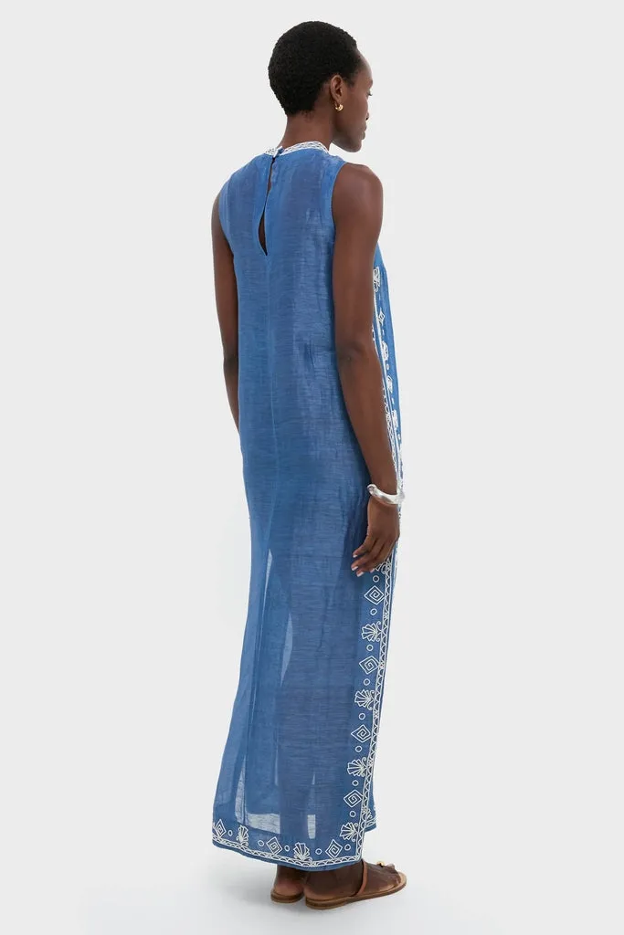 Blue Yasmeen Embellished Midi Dress sold by Tuckernuck product image thumbnail 5