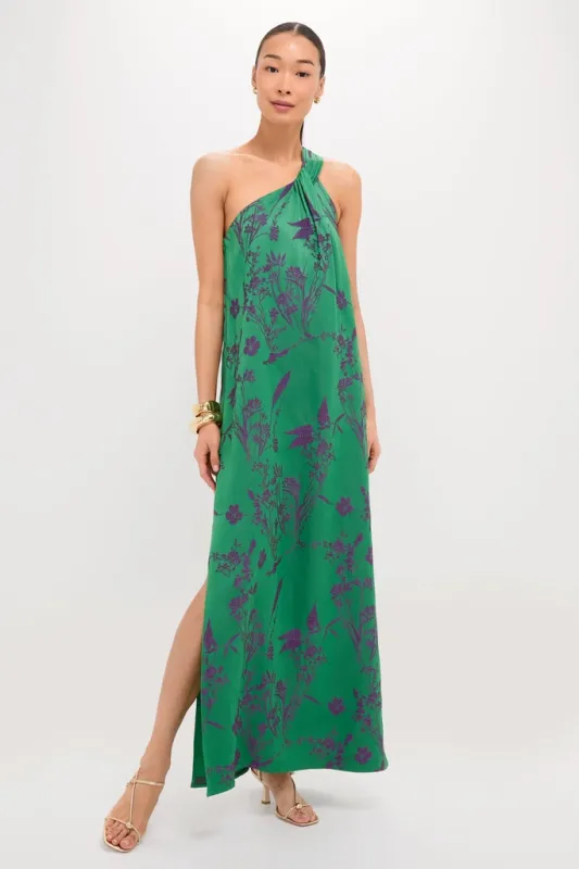 Emerald Jacquard Soleil Gown made by Pomander Place