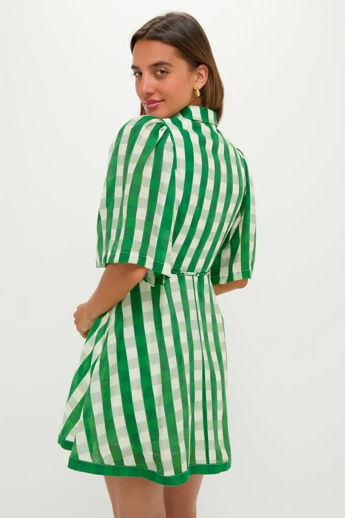 Green Gingham Cindy Mini Dress sold by Tuckernuck product image thumbnail 4