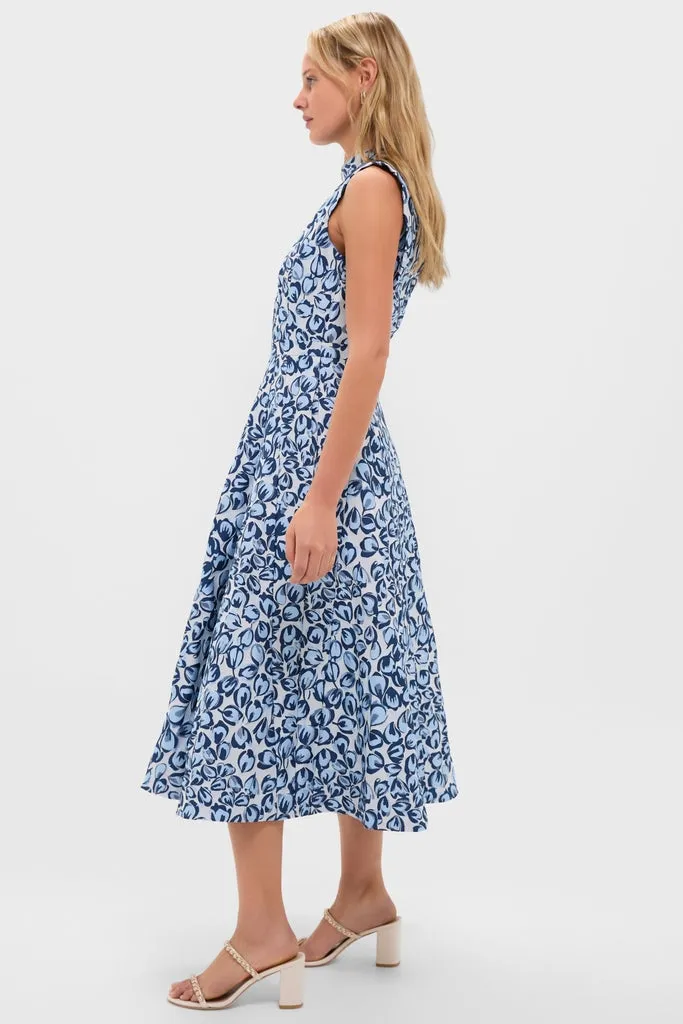 Porcelain Blues Flora Midi Dress sold by Tuckernuck product image thumbnail 4