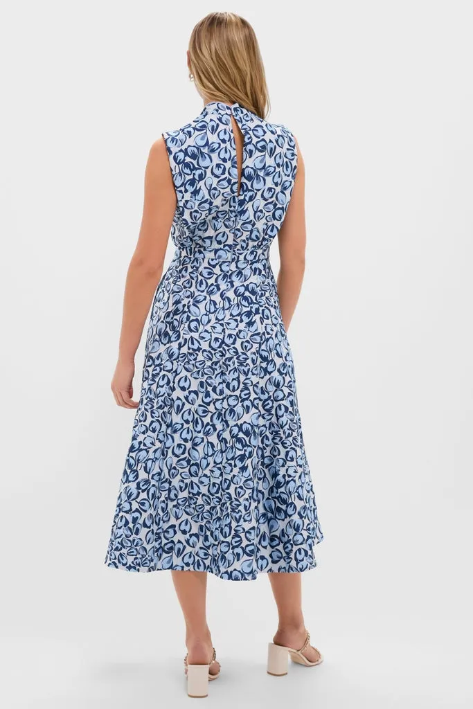 Porcelain Blues Flora Midi Dress sold by Tuckernuck product image thumbnail 5