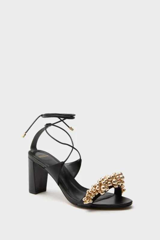 Black Gia Block 75 Heels made by Alexandre Birman