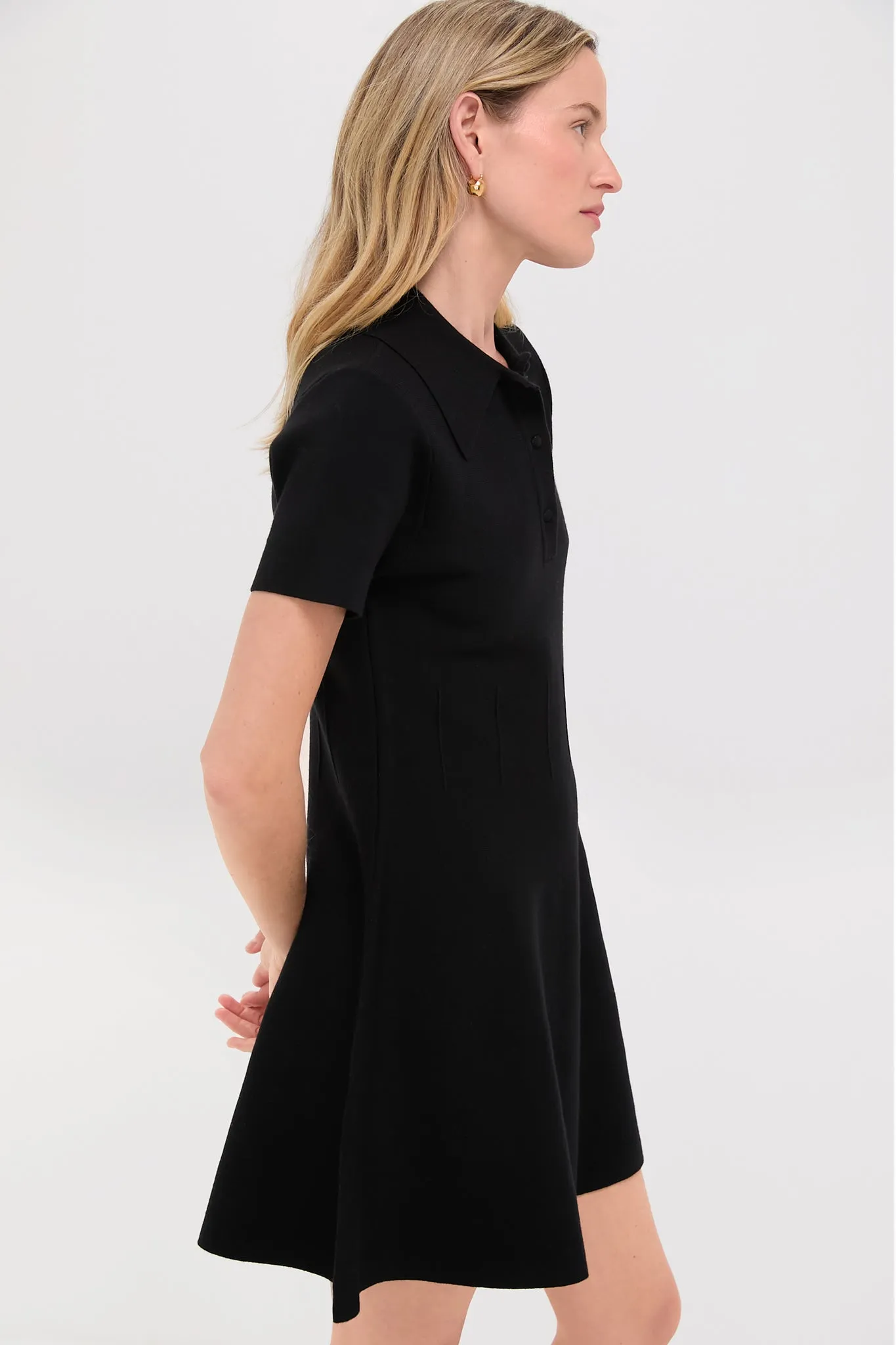 Black Knit Renata Polo Dress sold by Tuckernuck product image thumbnail 3