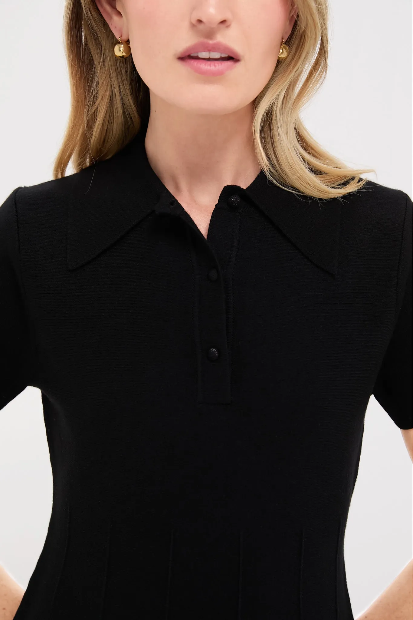 Black Knit Renata Polo Dress sold by Tuckernuck product image thumbnail 5