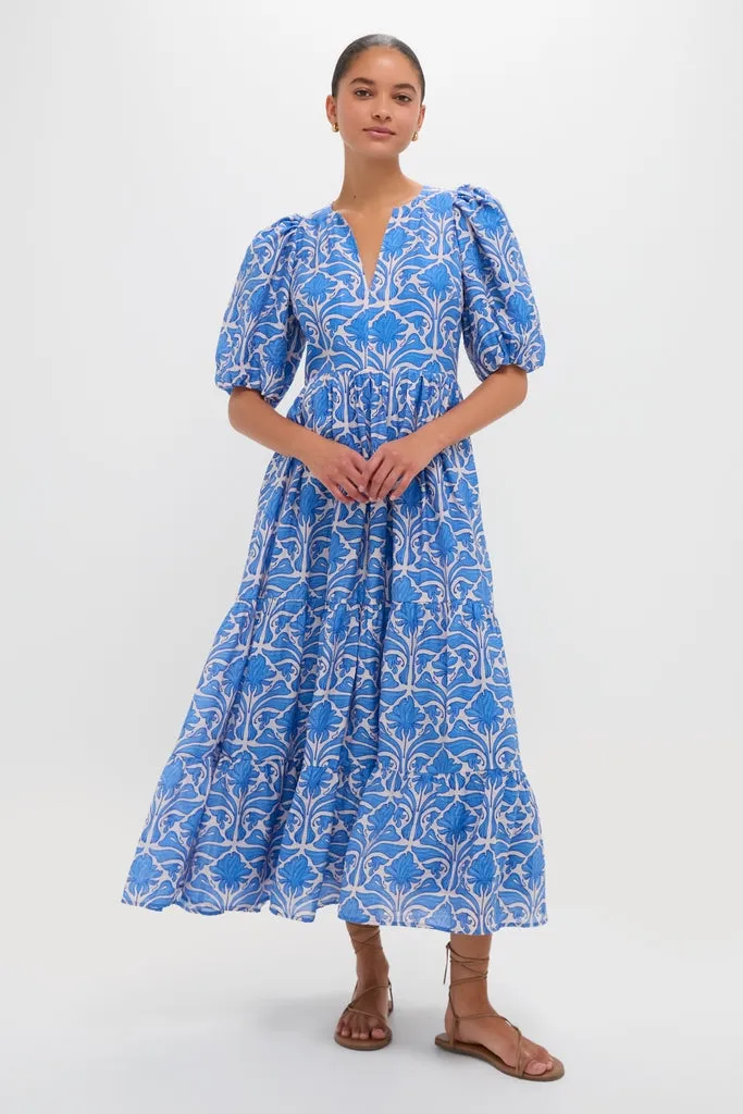 Blue Geo Floral Cara Maxi Dress sold by Tuckernuck