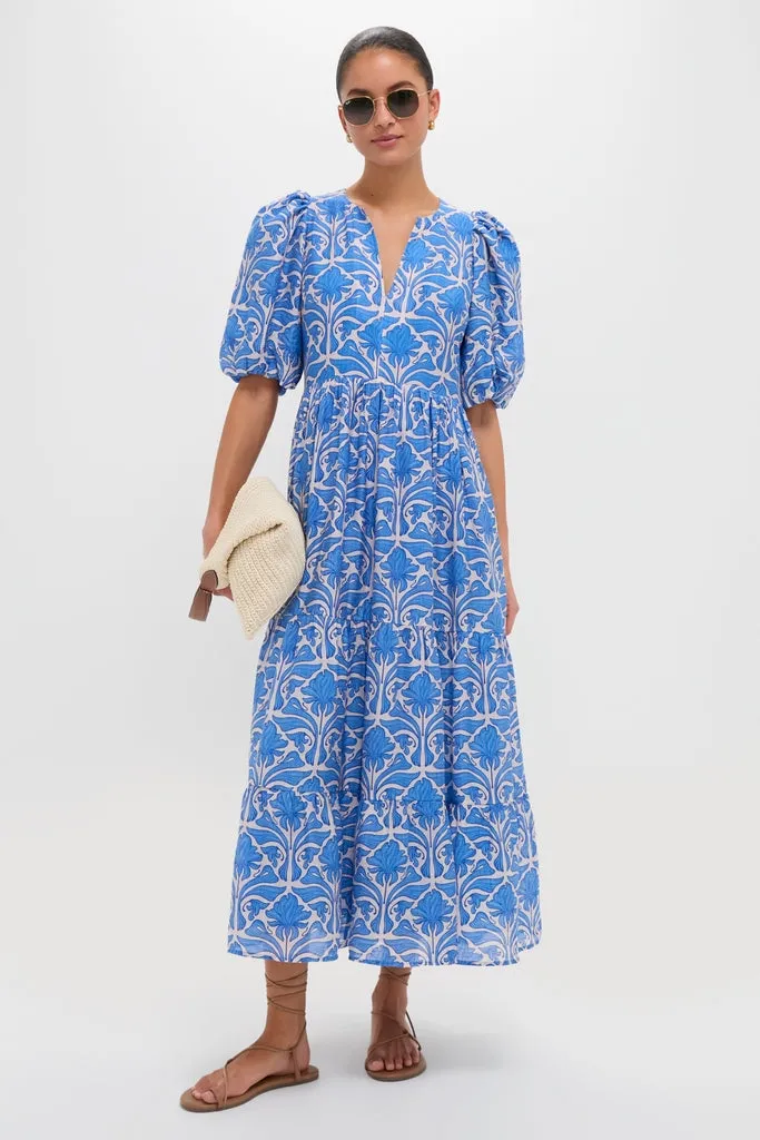 Blue Geo Floral Cara Maxi Dress sold by Tuckernuck product image thumbnail 3