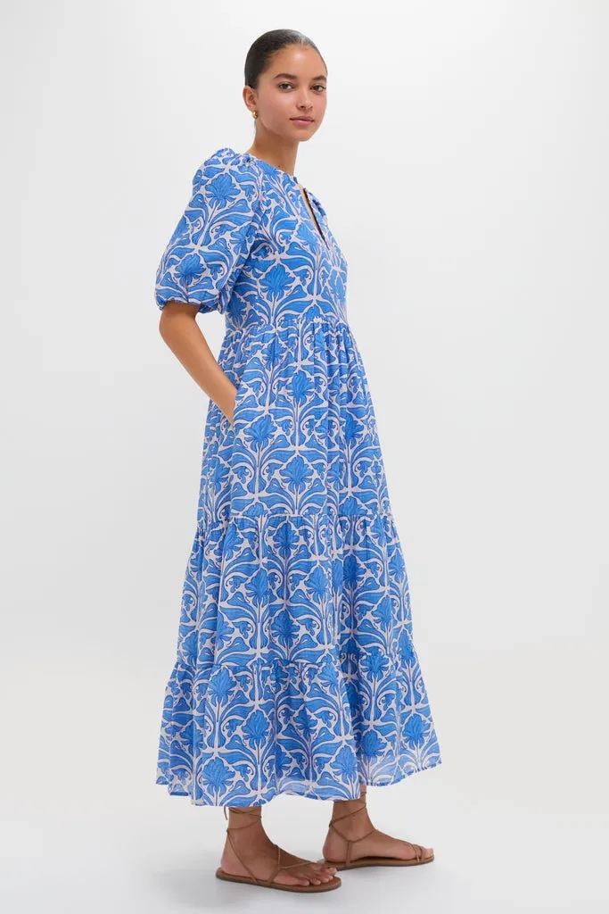 Blue Geo Floral Cara Maxi Dress sold by Tuckernuck product image thumbnail 4