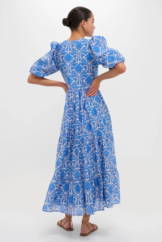 Blue Geo Floral Cara Maxi Dress sold by Tuckernuck product image thumbnail 5