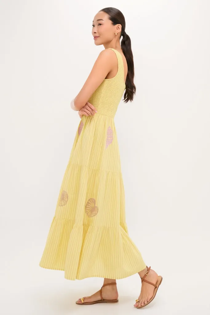 Citrine Stripe Embroidered Mallie Dress sold by Tuckernuck product image thumbnail 4