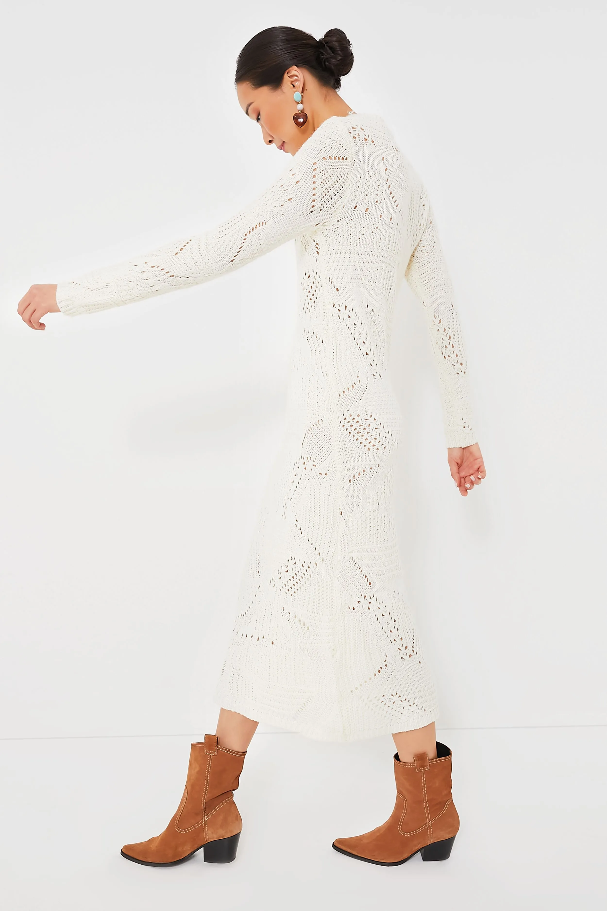 Cream Knit Maxi Dress sold by Tuckernuck product image thumbnail 3