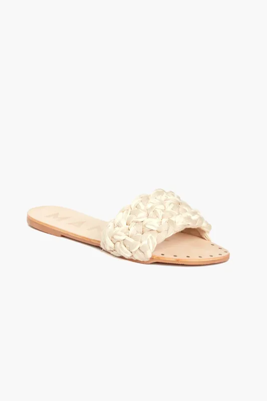 Woven Raffia Natural Leather Sandals sold by Tuckernuck