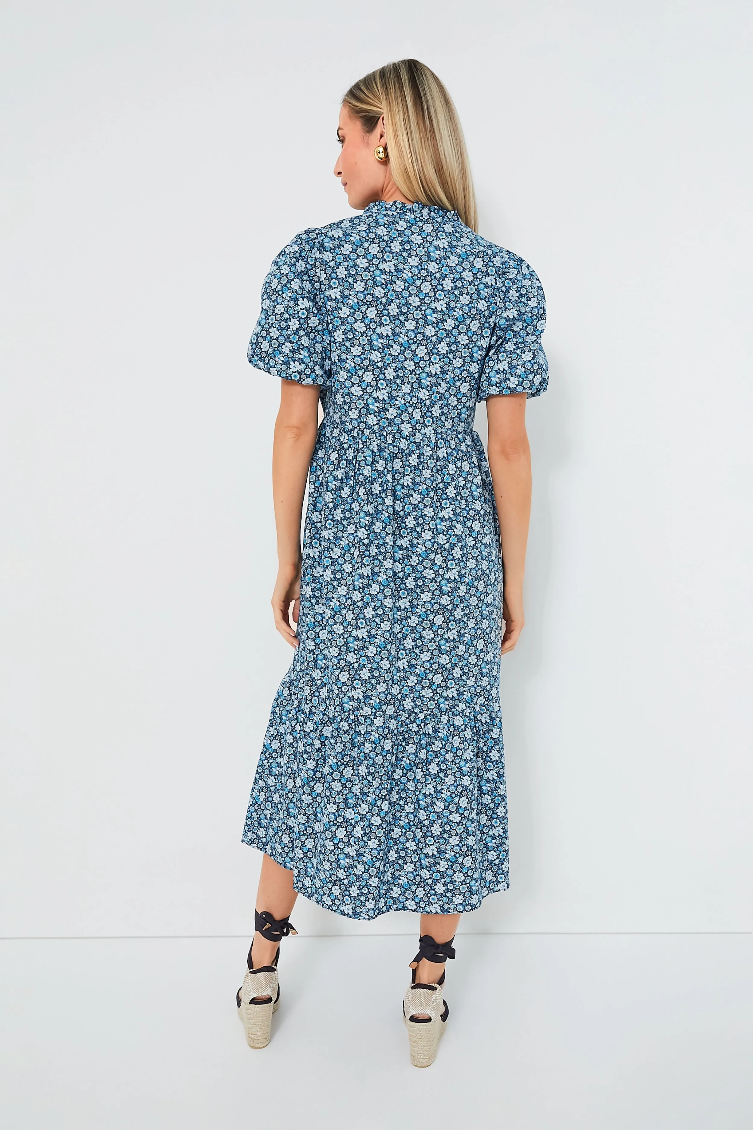 Zip Front Bluebells Floral Midi Dress sold by Tuckernuck product image thumbnail 4