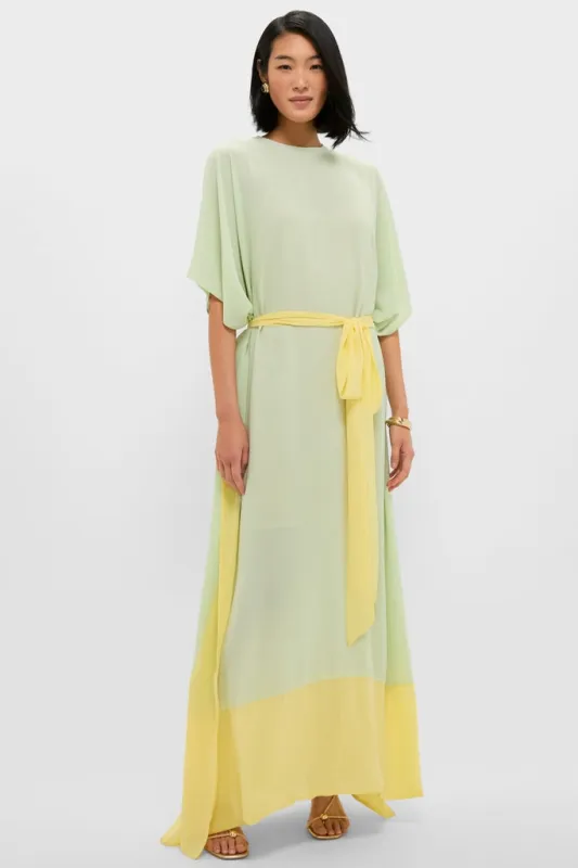 Mint Chiffon Rainier Caftan Gown made by Tuckernuck