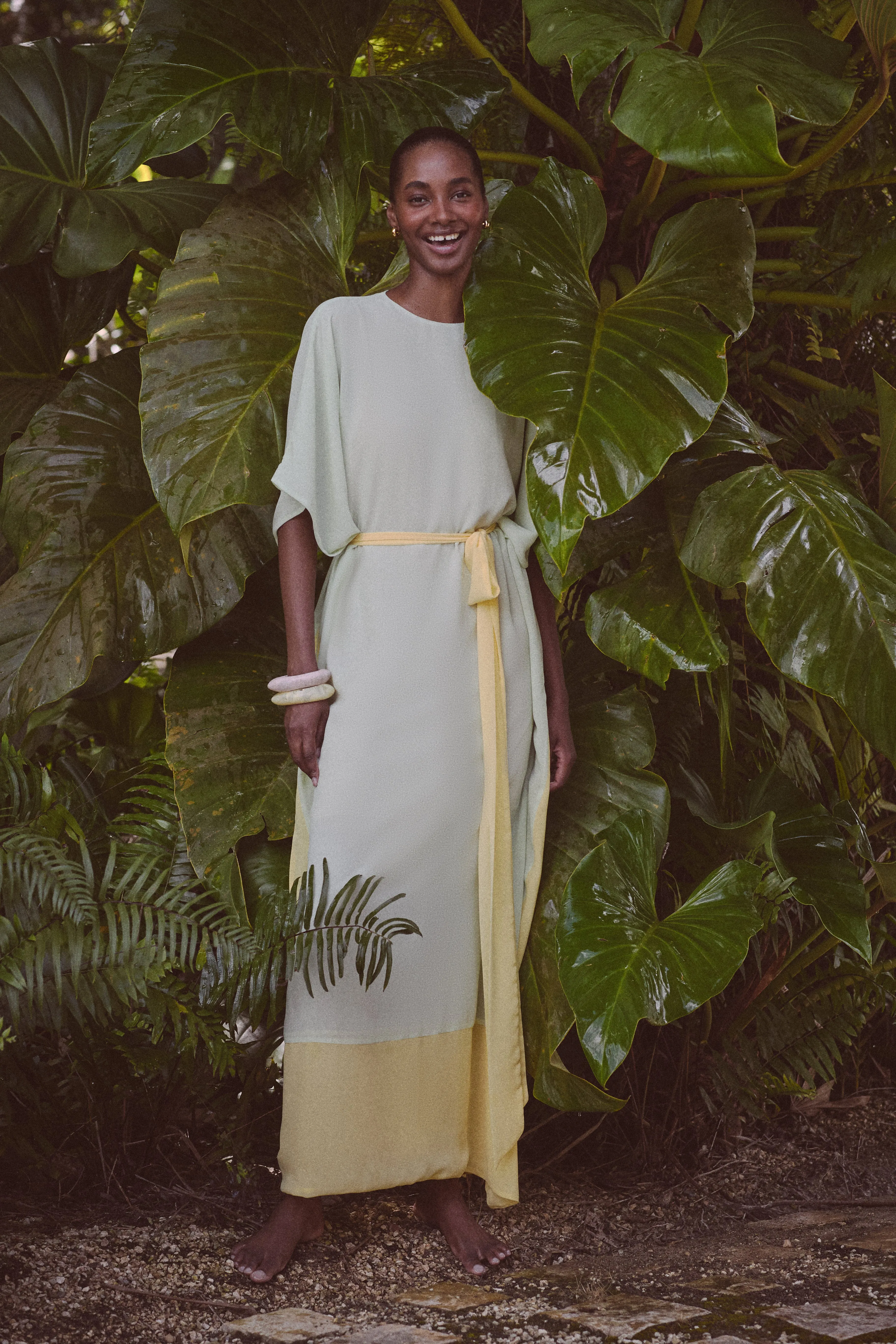 Mint Chiffon Rainier Caftan Gown sold by Tuckernuck product image thumbnail 2