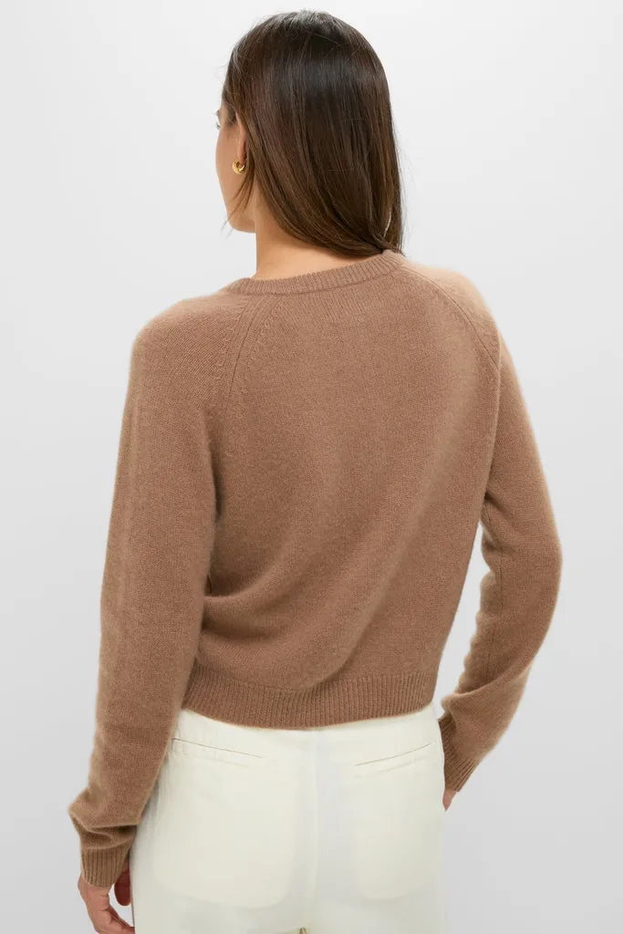 Mocha Cashmere Knot Button Phoebe Cardigan sold by Tuckernuck product image thumbnail 5