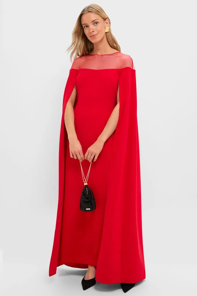 Red Estelle Cape Maxi Dress sold by Tuckernuck product image thumbnail 2