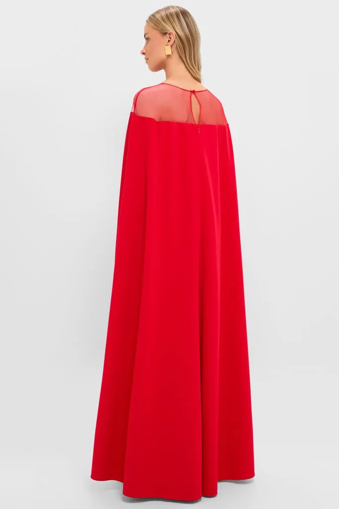 Red Estelle Cape Maxi Dress sold by Tuckernuck product image thumbnail 4
