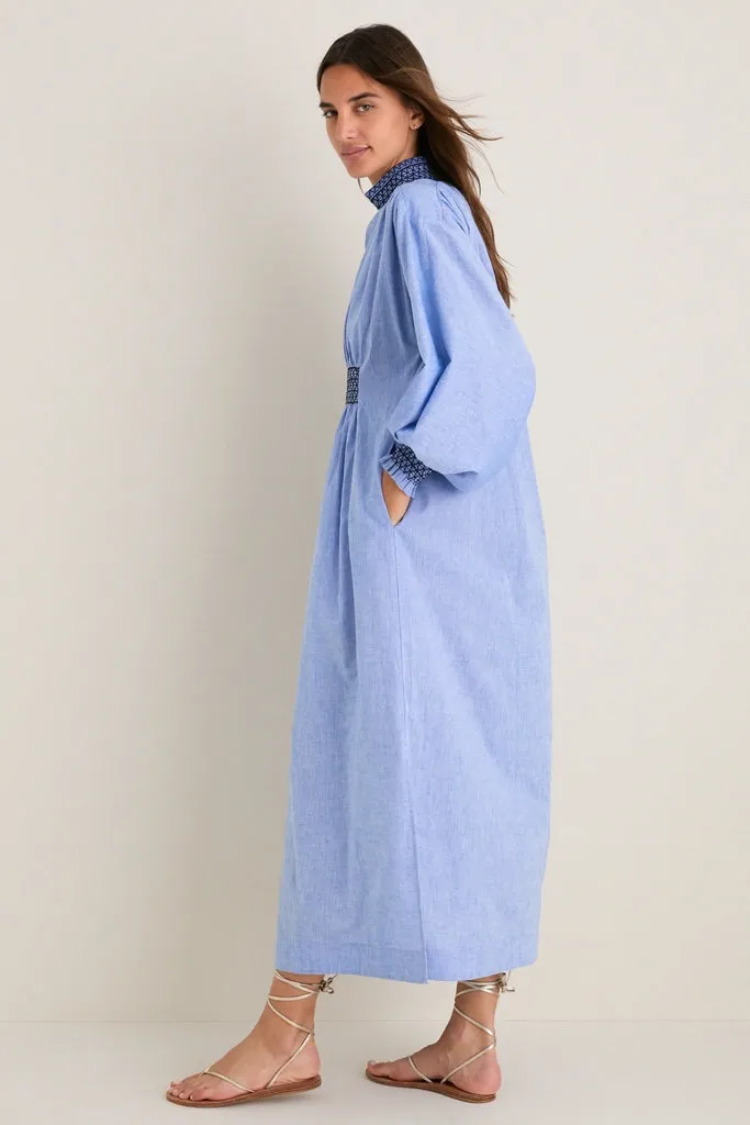 Chambray Embroidered Aubury Maxi Dress sold by Tuckernuck product image thumbnail 4
