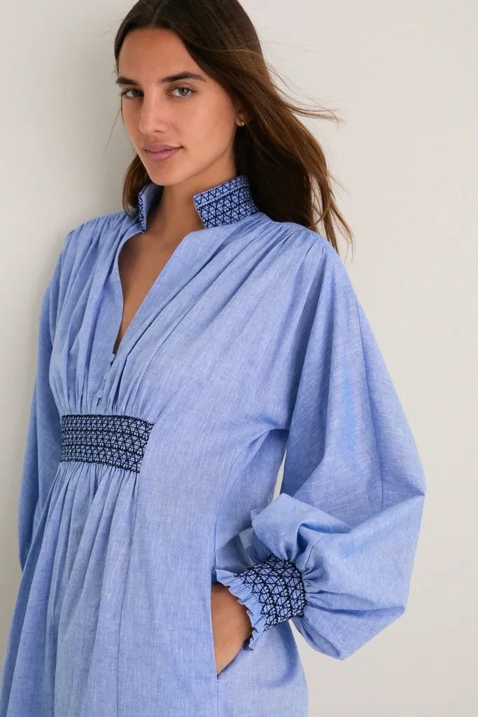 Chambray Embroidered Aubury Maxi Dress sold by Tuckernuck product image thumbnail 2