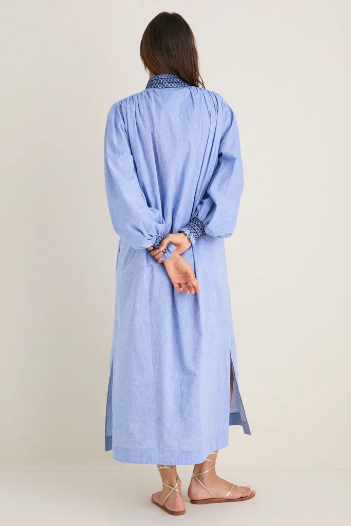Chambray Embroidered Aubury Maxi Dress sold by Tuckernuck product image thumbnail 5