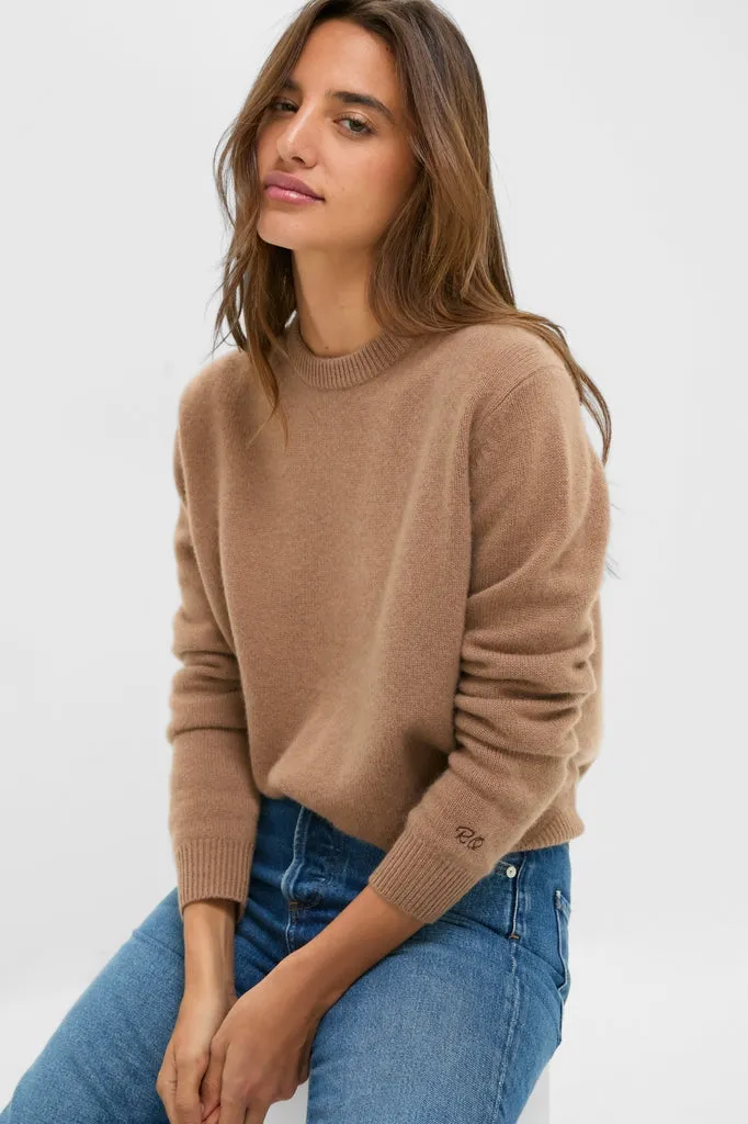 Mocha Cashmere Boyfriend Bodie Crewneck sold by Tuckernuck