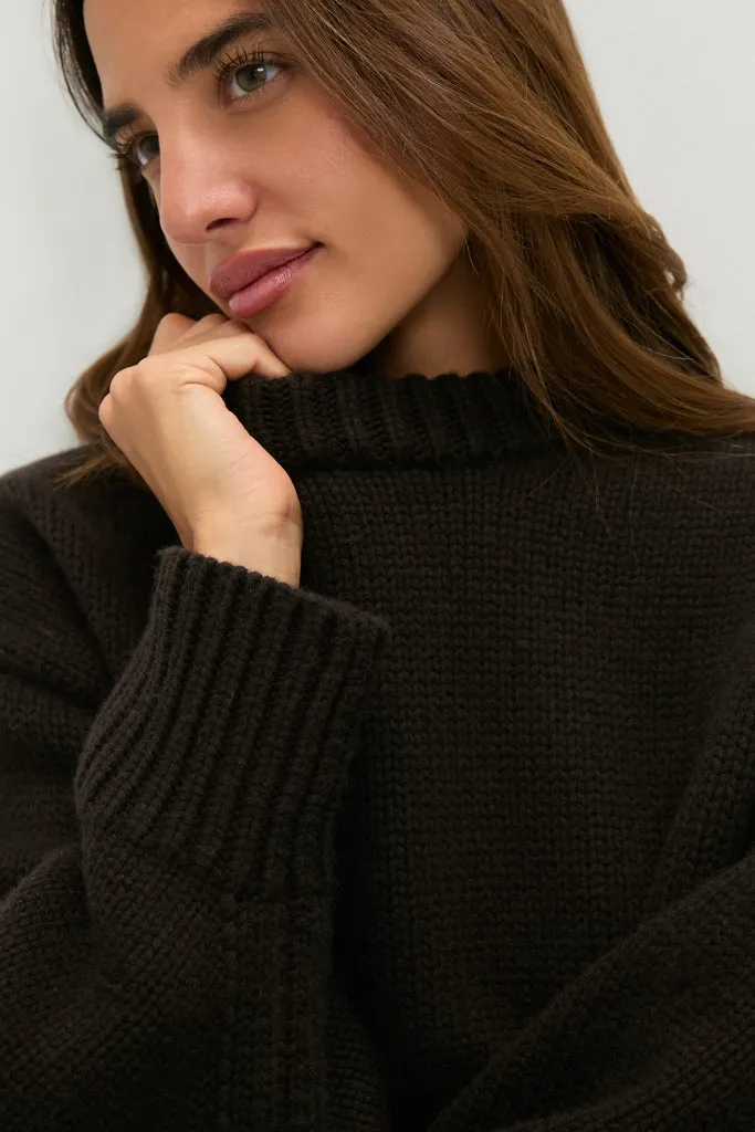 Espresso Genevieve Cashmere Wool Blend Crewneck Sweater sold by Tuckernuck product image thumbnail 5