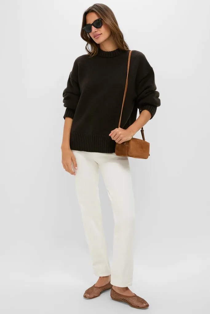 Espresso Genevieve Cashmere Wool Blend Crewneck Sweater sold by Tuckernuck product image thumbnail 2