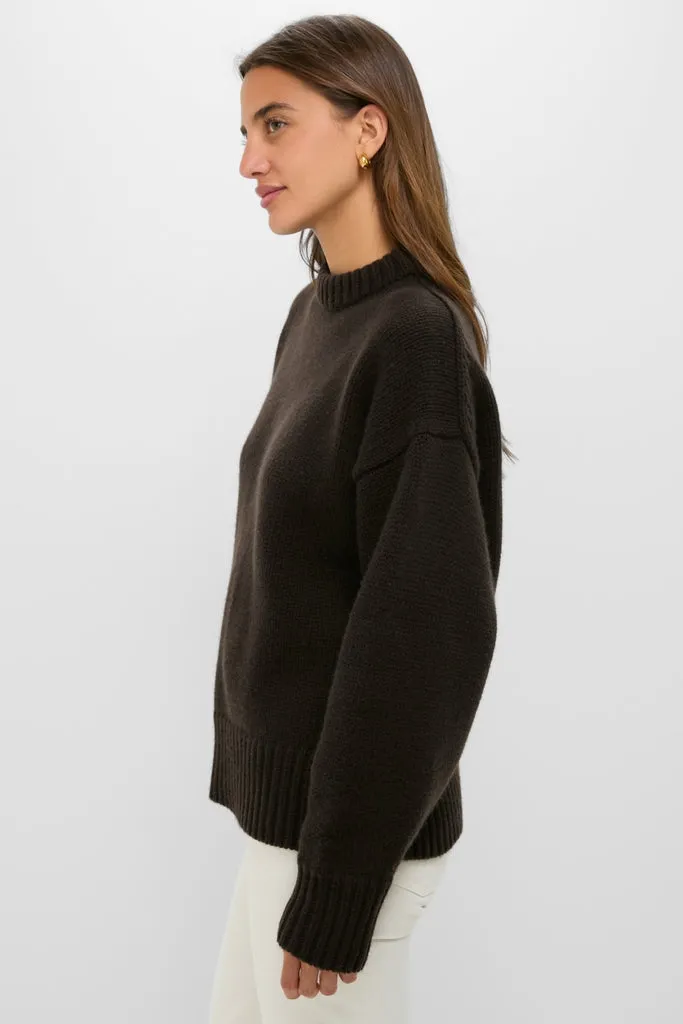 Espresso Genevieve Cashmere Wool Blend Crewneck Sweater sold by Tuckernuck product image thumbnail 3