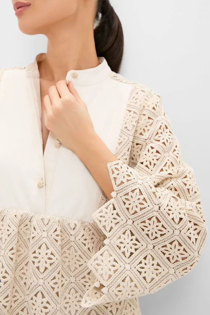 Tan Diamond Lace Mini Calliope Dress sold by Tuckernuck product image thumbnail 2