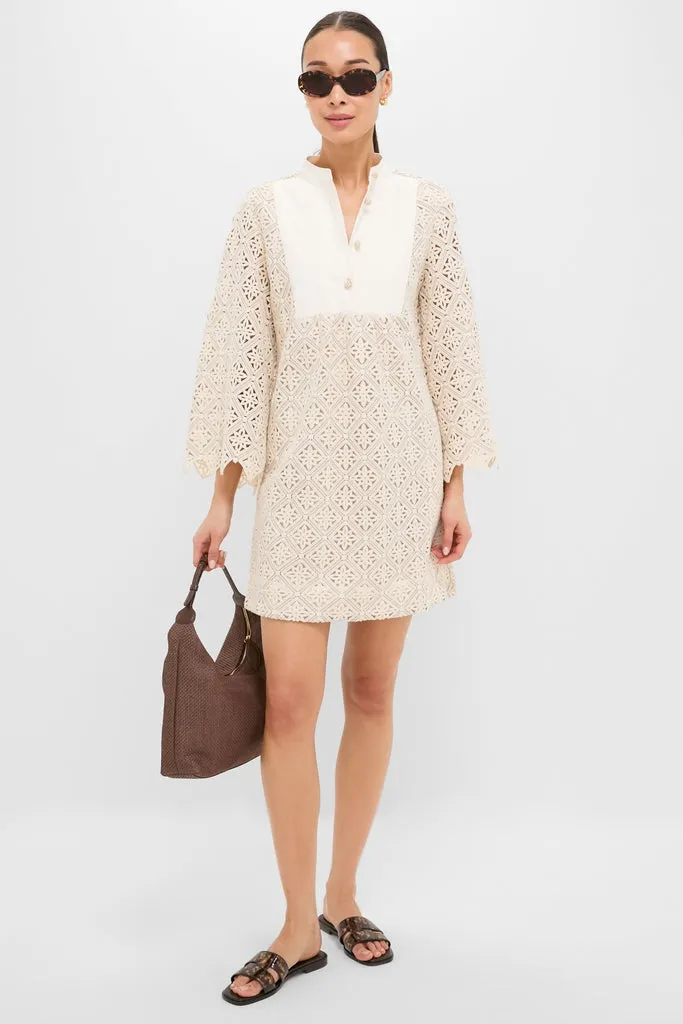 Tan Diamond Lace Mini Calliope Dress sold by Tuckernuck product image thumbnail 3