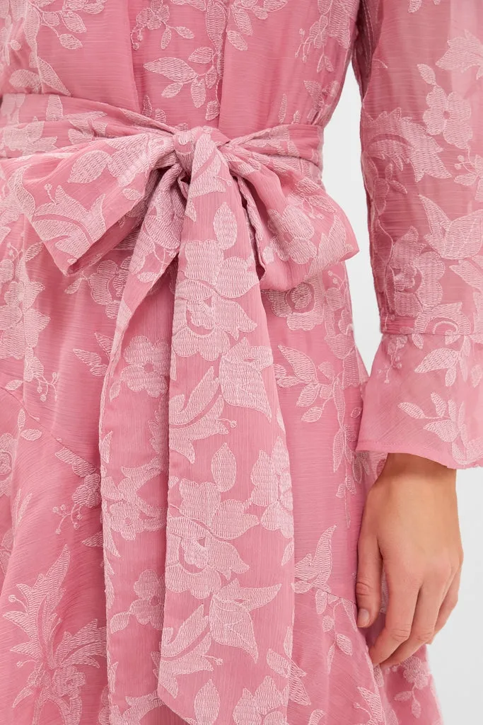 Pink Chiffon Floral Jacquard Sasha Dress sold by Tuckernuck product image thumbnail 2
